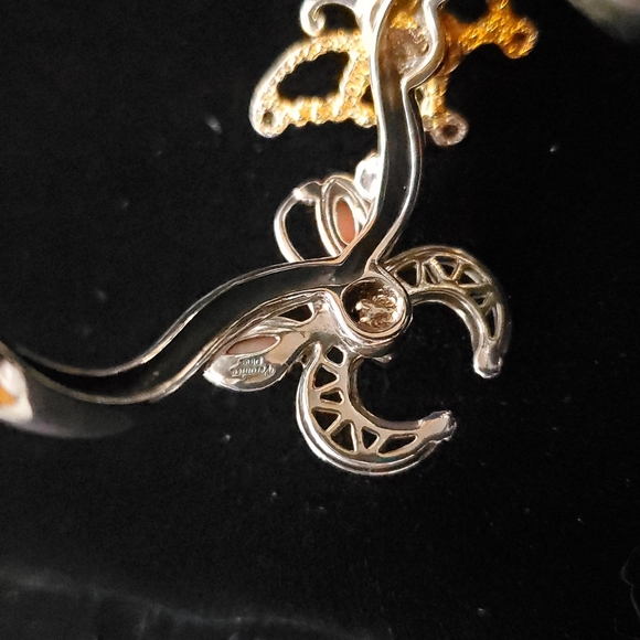 RARE Butterfly Cuff Native American Collaboration Sterling & Brass SWAIA - Picture 5 of 14